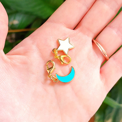 STAR + MOON ZIPPER PULLS