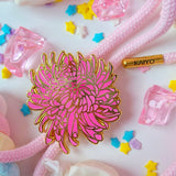 BOLO TIE | ENAMEL PIN | PINK CHRYSANTHEMUM